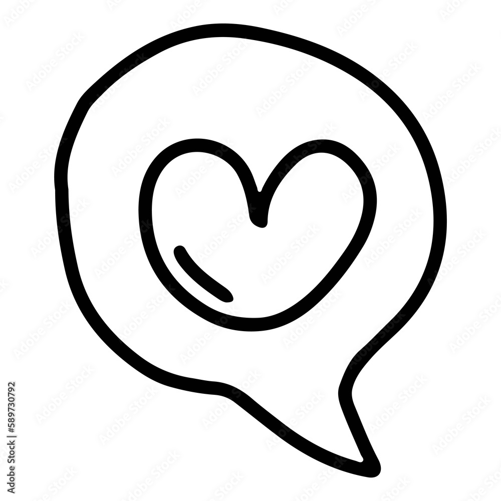 Bubble chat icon illustration with transparent background Bubble chat icon illustration with transparent background