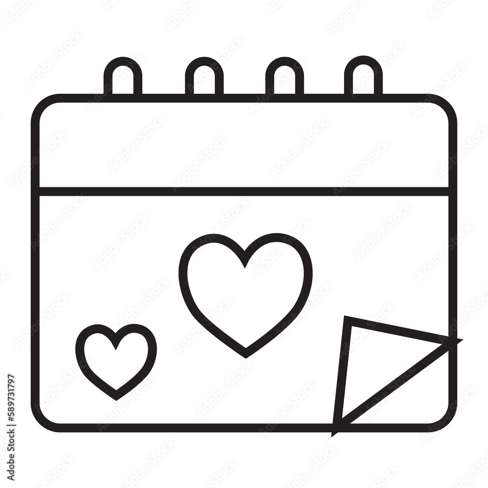 Calendar icon illustration with transparent background Calendar icon illustration with transparent background