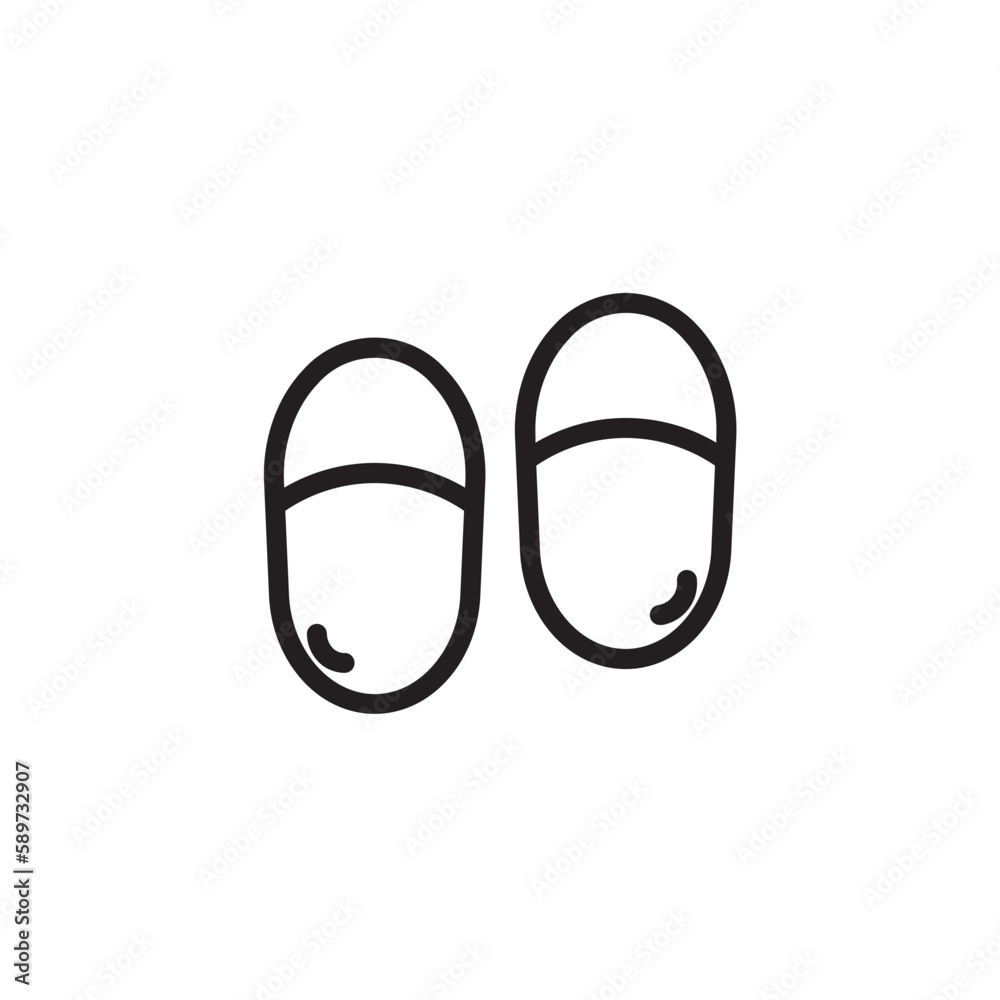 Flip Flop Sandal Outline Icon Flip Flop Sandal Outline Icon