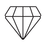 Diamond icon illustration with transparent background