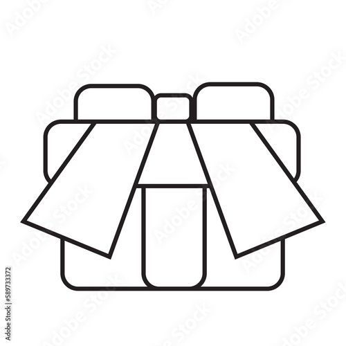 Gift box icon illustration with transparent background
