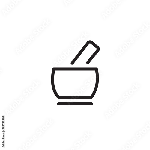 Formula Ingredients Mortar Outline Icon