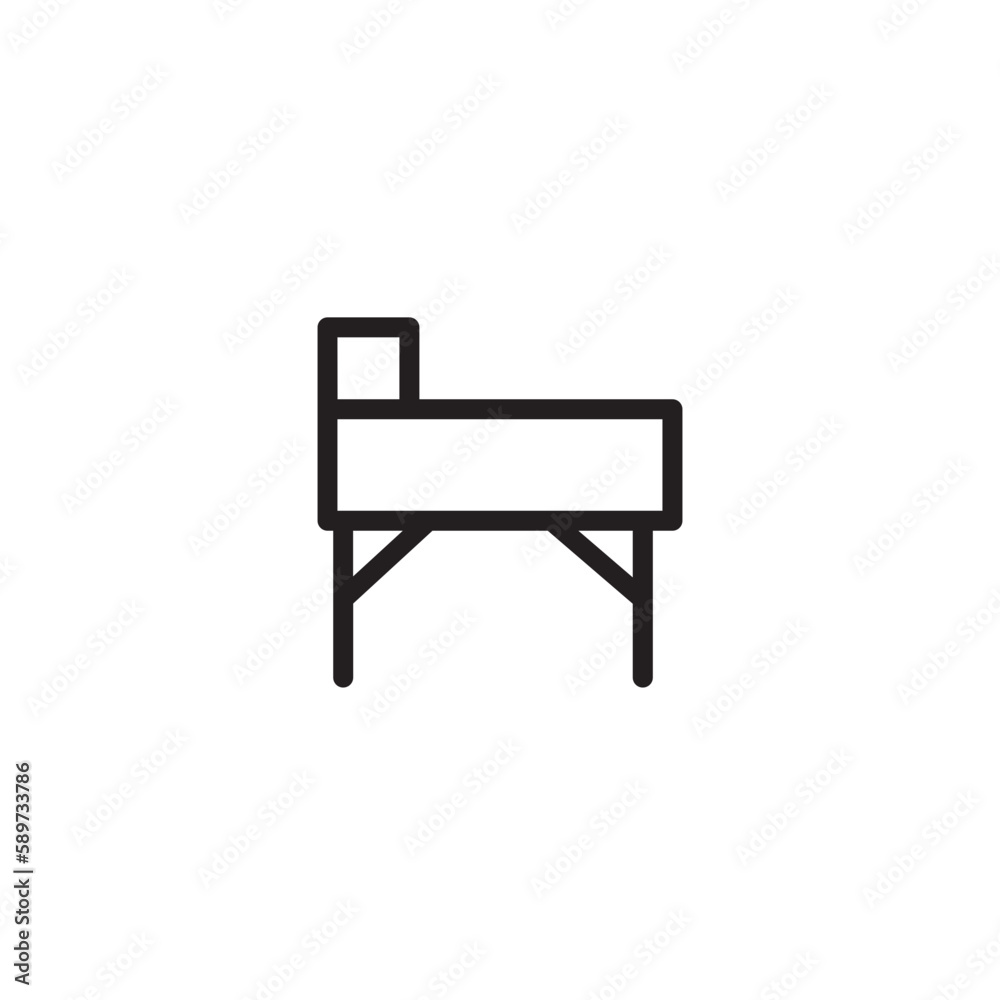 Rub Spa Table Outline Icon Rub Spa Table Outline Icon