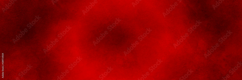 Fototapeta premium Watercolor red background painting. Watercolour old deep maroon color backdrop. Stains on paper texture.