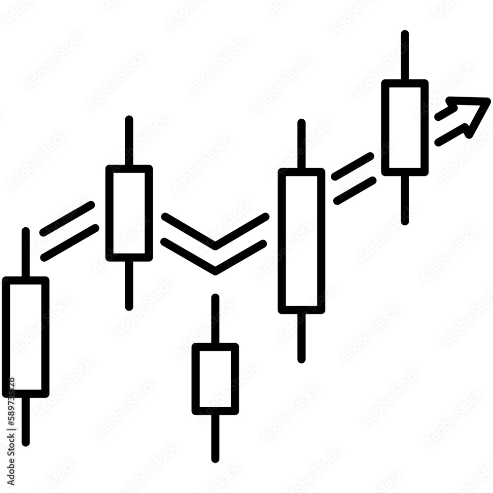 Market Signal Icon, Line Icon Style, Data Finance Analysis Symbol Vector Stock. Market Signal Icon, Line Icon Style, Data Finance Analysis Symbol Vector Stock.