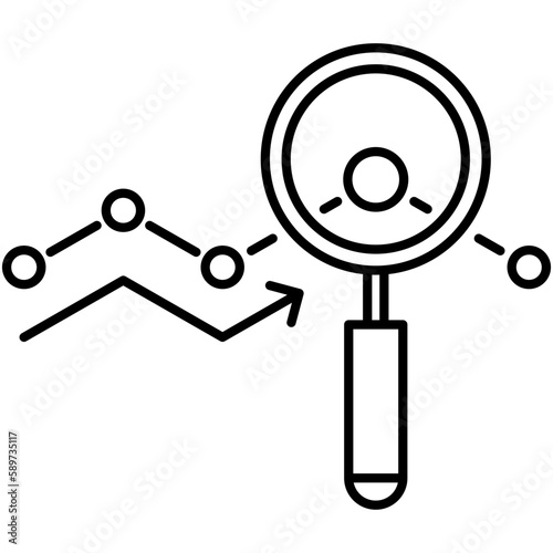 market signal icon, line icon style, data finance analysis symbol vector stock.