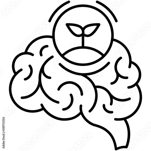 growth mindset icon, line icon style, creative idea symbol vector stock.