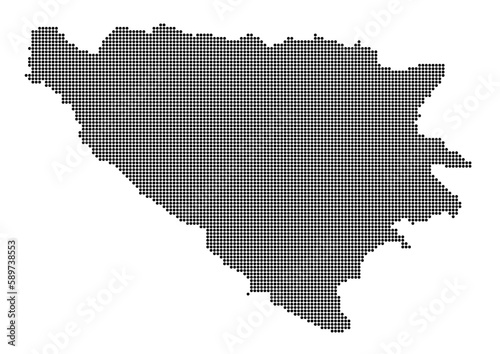 Map of Bosnia and Herzegovina.