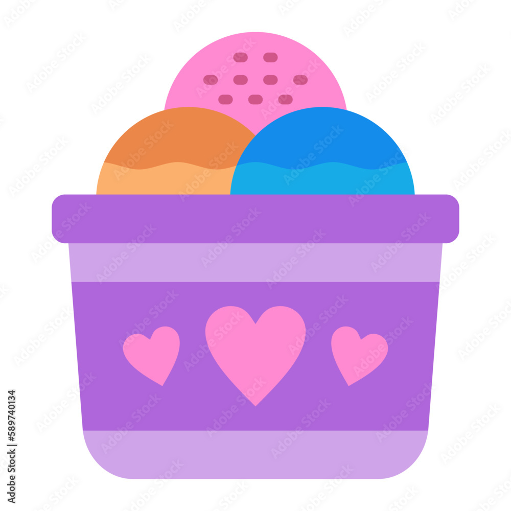 Ice Cream Flat Icon