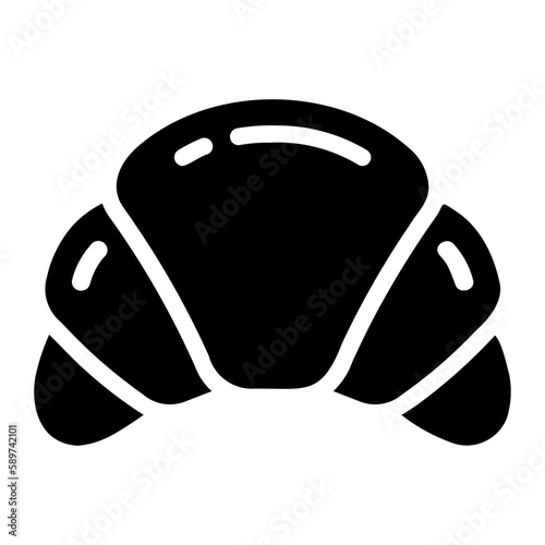 croissant glyph icon