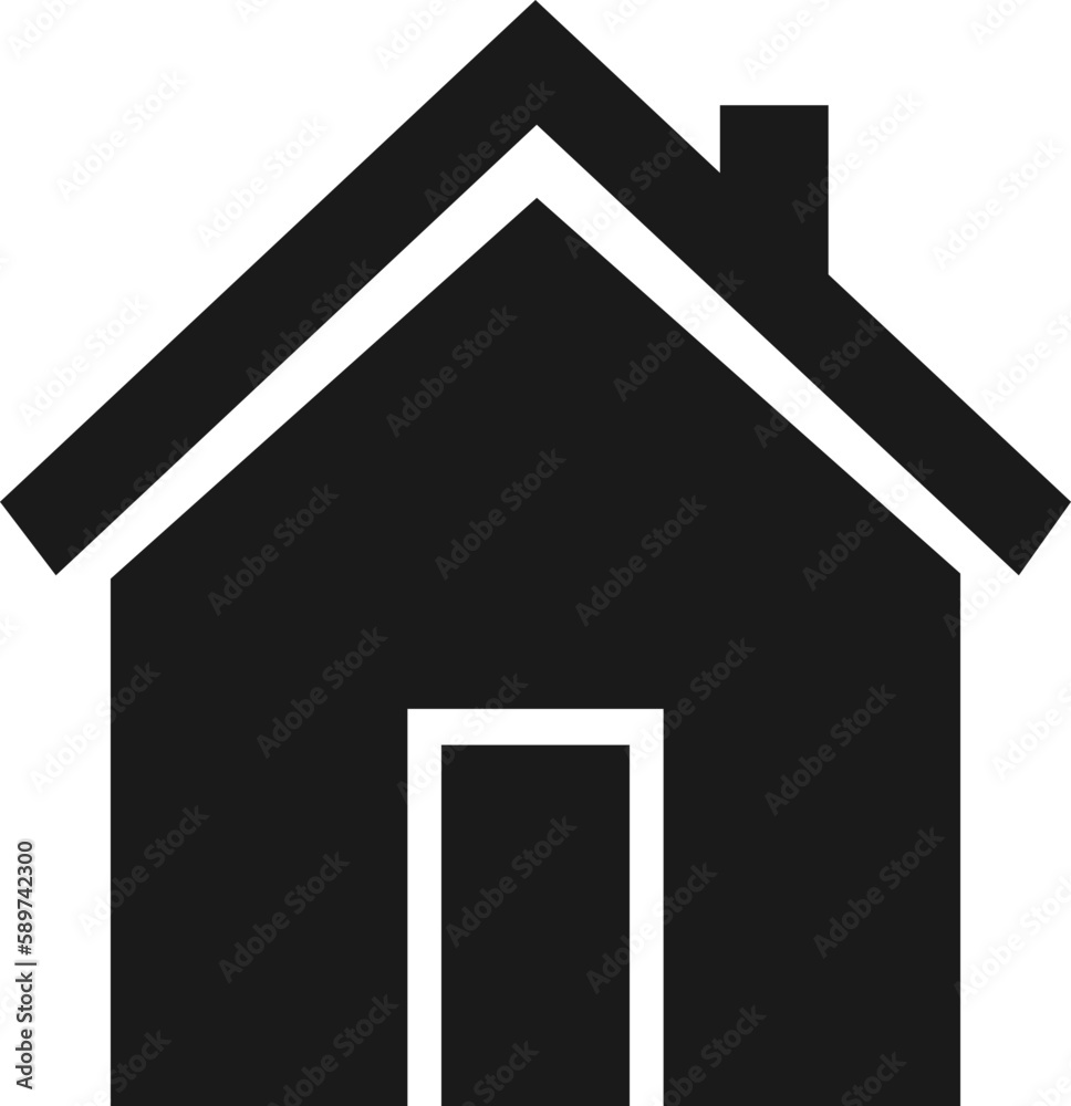 House icon, home symbol on transparent background, SVG House icon, home symbol on transparent background, SVG