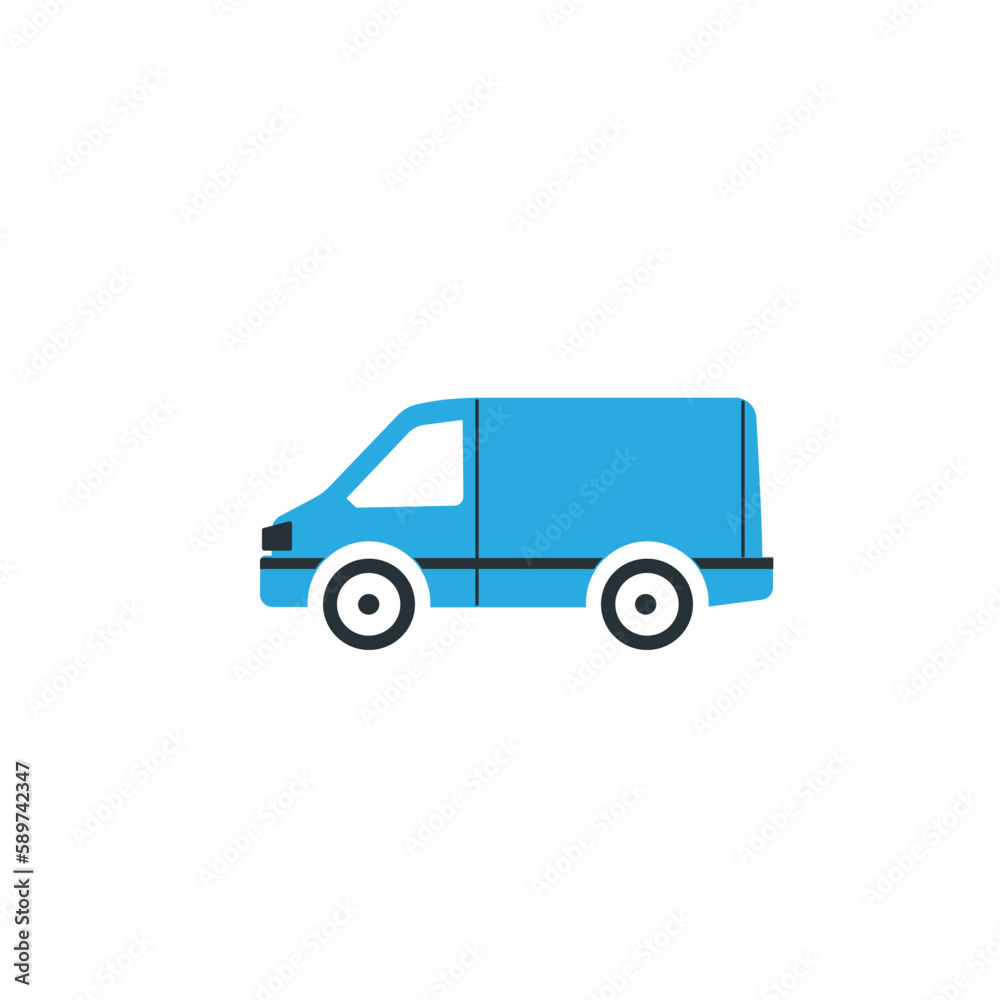 Van, commercial van, delivery van, Vector Illustration.