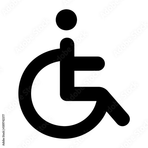 wheelchair glyph icon