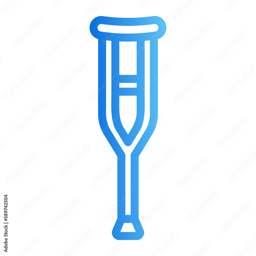 crutch gradient icon crutch gradient icon