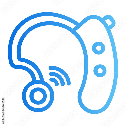 hearing aid gradient icon