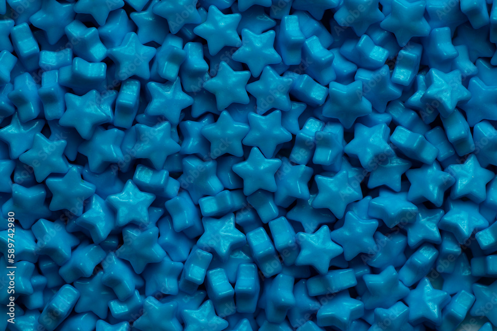 Small blue star sugar sprinkles texture Small blue star sugar sprinkles texture