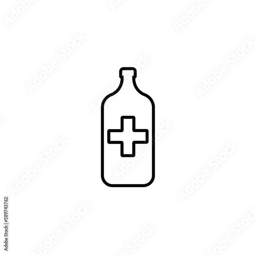 bottle logo drink isolated element menu