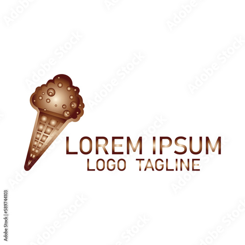 Ice cream icon logo design.