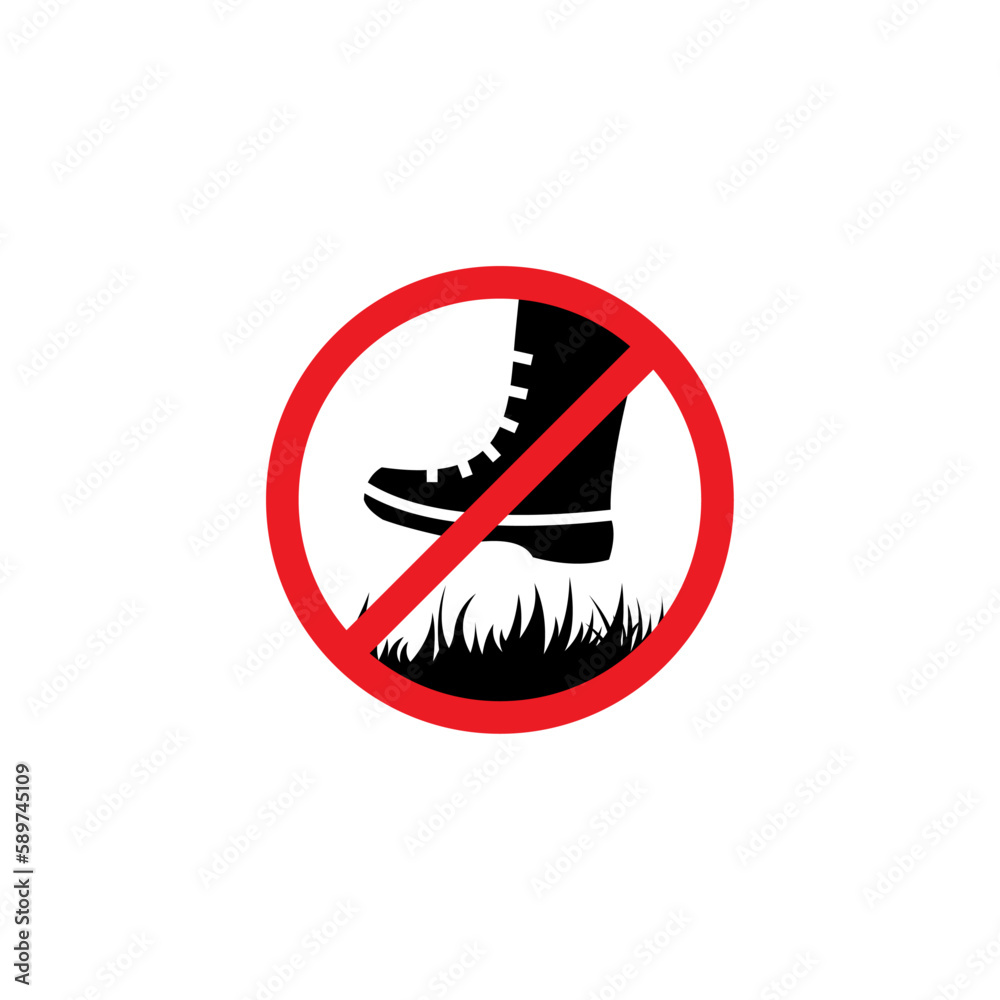 no stepping on grass warning sign no stepping on grass warning sign