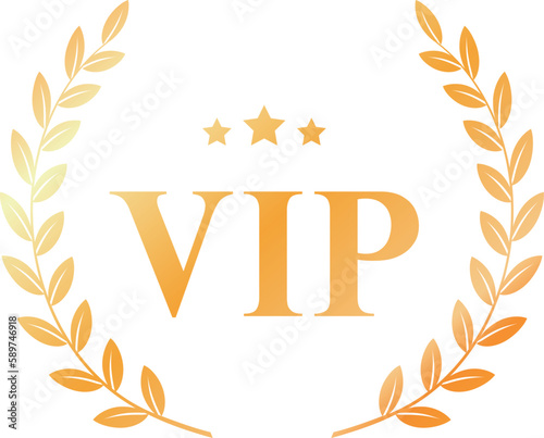 VIP quality badge or label of element