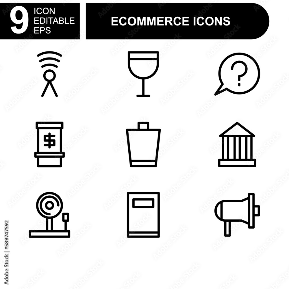 online shopping and ecommerce icon or logo isolated sign symbol vector illustration - Collection of high quality black style vector icons
online shopping and ecommerce icon or logo isolated sign symbol vector illustration - Collection of high quality black style vector icons