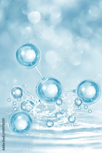 bubble and molecule background for cosmetic