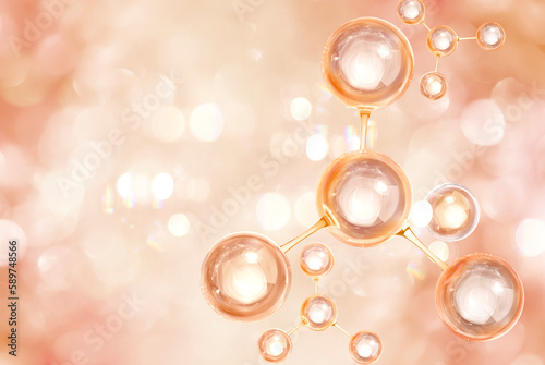 bubble and molecule background for cosmetic