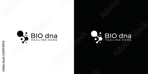 bio DNA logo with simple and natural shape.