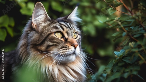 Maine Coon with a candid shot