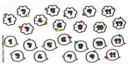 数字吹き出しセット