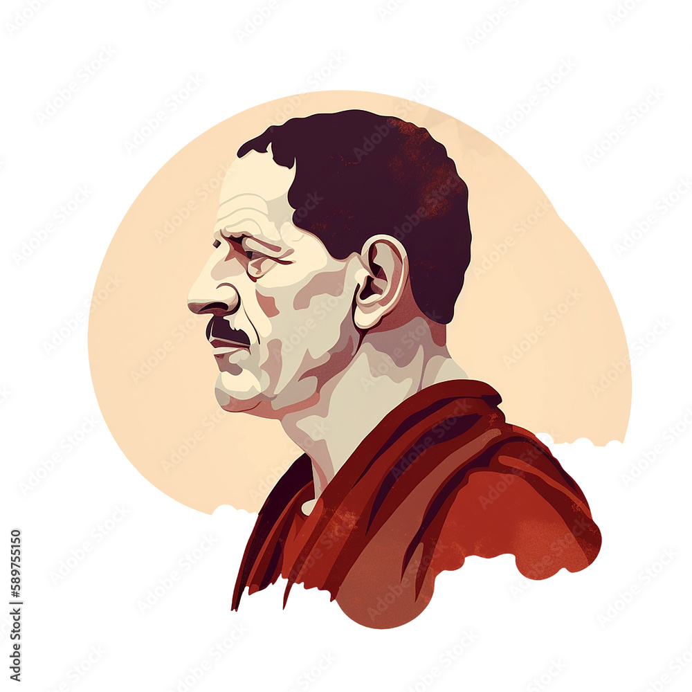 Caesar illustration isolated on transparent background, generative ai ...