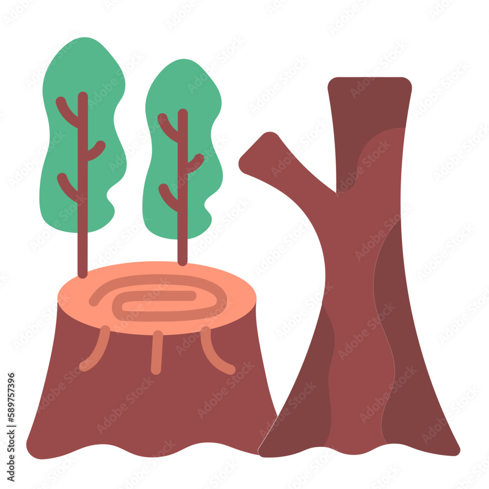 Obraz premium cut down wild trees