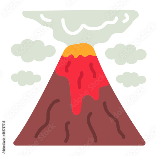 erupting volcano
