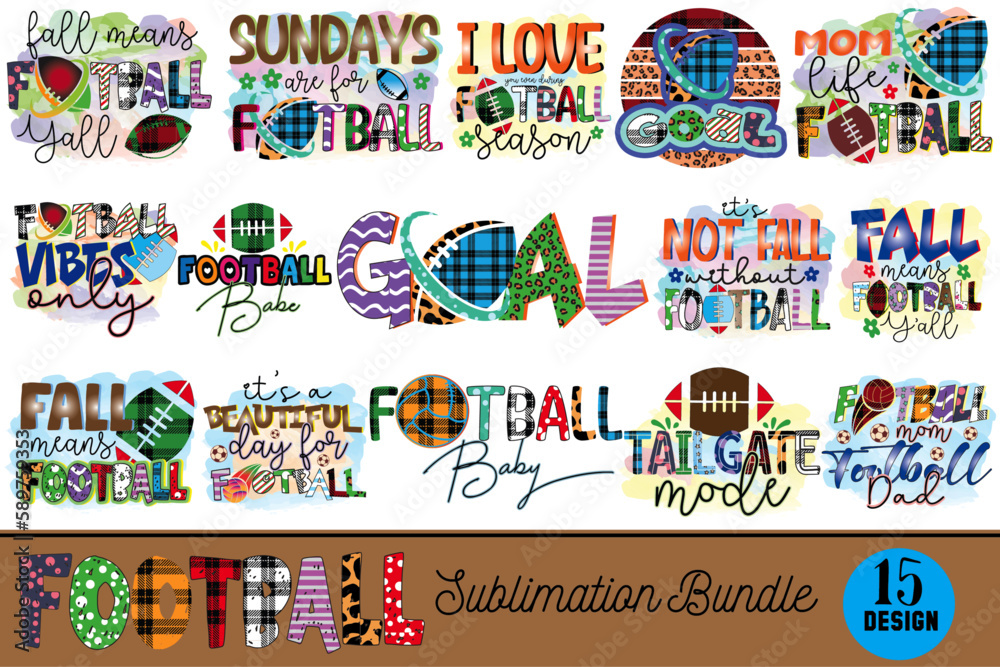 Football Craft Sublimation Bundle