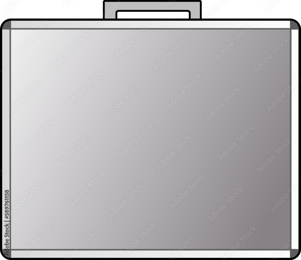 Steel Suitcase Business Secret Item baggage luggage Cartoon Vector Illustration