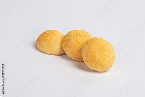 Shortbread cookies kurabye on a white background