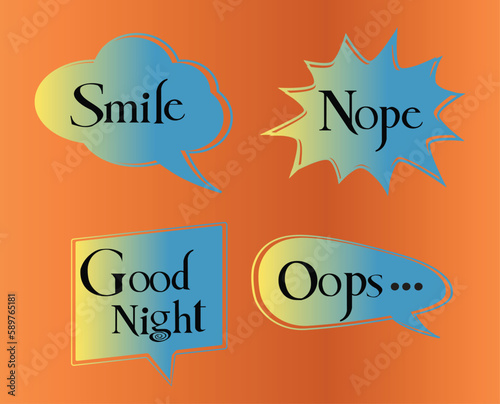 Text Speech Bubble vector