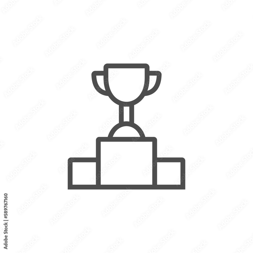 championship podium and prize simple icon championship podium and prize simple icon