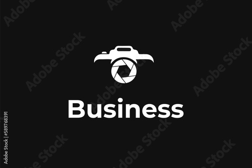 photography camera lens logo template