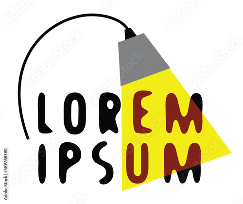 The light shop symbol with lamp.