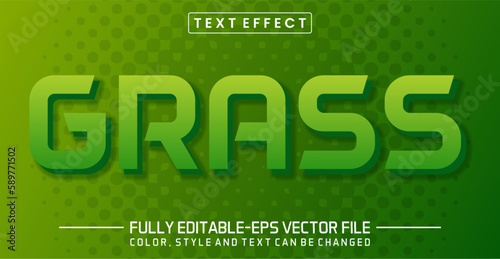 Grass text editable style effect