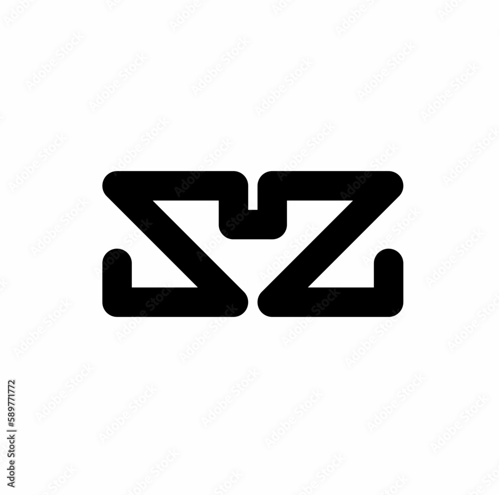 sz zs s z initial letter logo isolated on white background sz zs s z initial letter logo isolated on white background