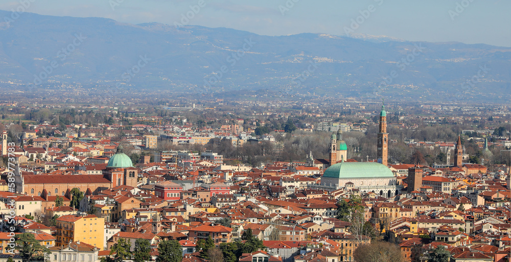 Famous Landmark called Basilica Palladina in Vicenza City in Northern Italy Europe
