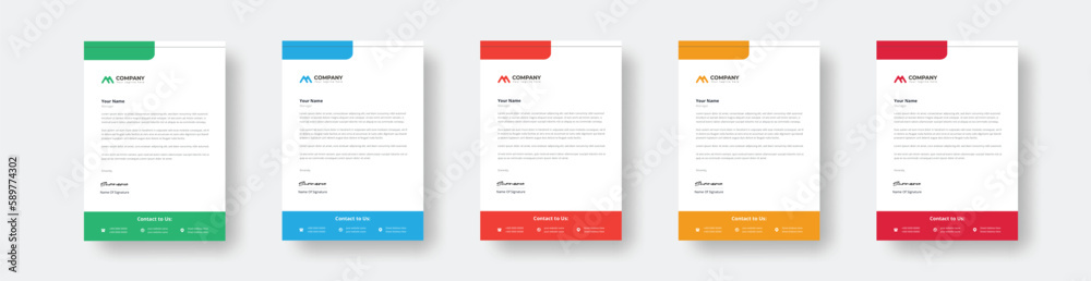 modern letterhead business style creative & clean of your corporate project design. abstract corporate professional letterhead template design.
