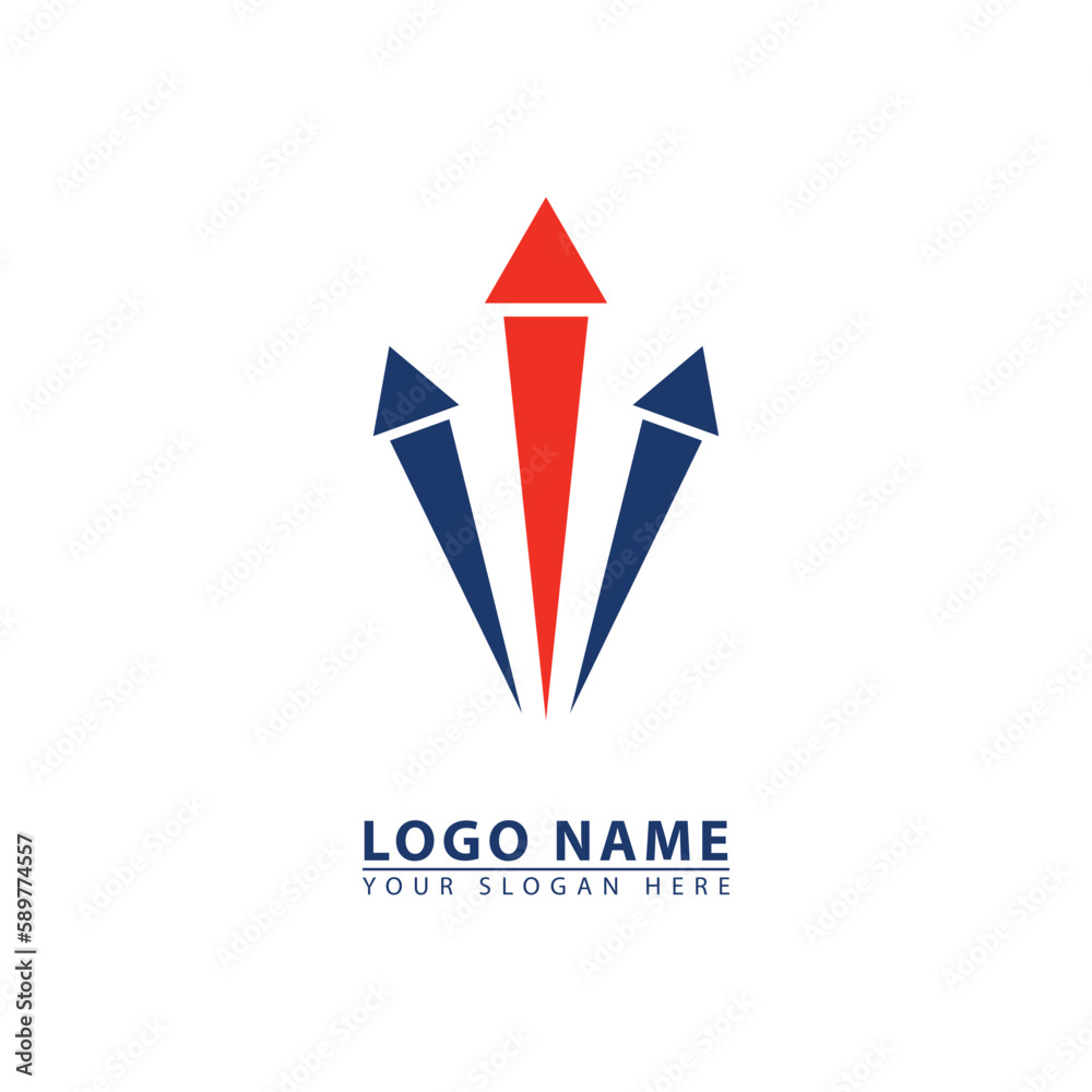 three arrows on business logo icon vector. three arrows on business logo icon vector.