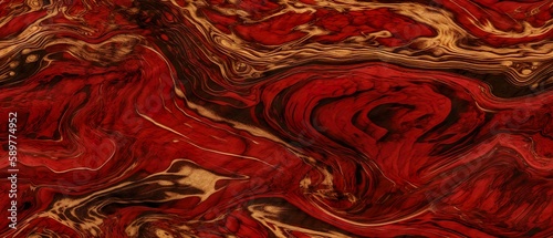Moderne weichen Luxus Marmor Textur Schwarz, Rot und Gold, mit glatten und sauberen subtilen Hintergrund. Generative AI Illustration