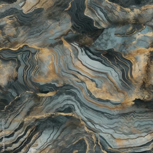 Moderne weichen Luxus Marmor Textur in Cyan und Magenta, Gold, mit glatten und sauberen subtilen Hintergrund. Generative AI Illustration