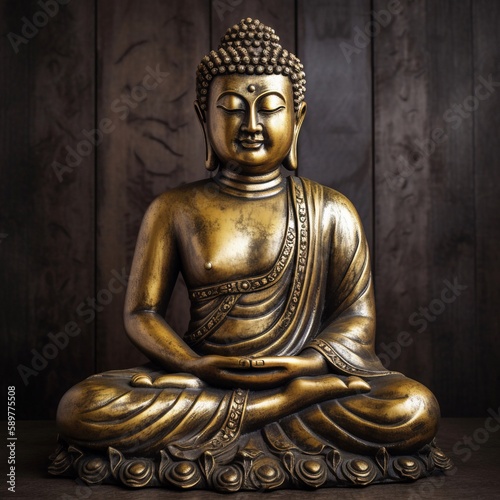 golden buddha statue in the temple