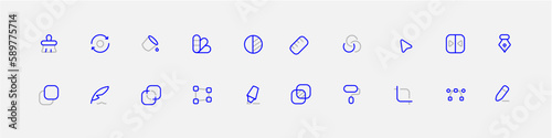 Web Design Outline Icons vector design