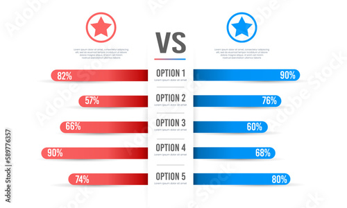 Infographic comparison table. comparison content. Vector illustration.